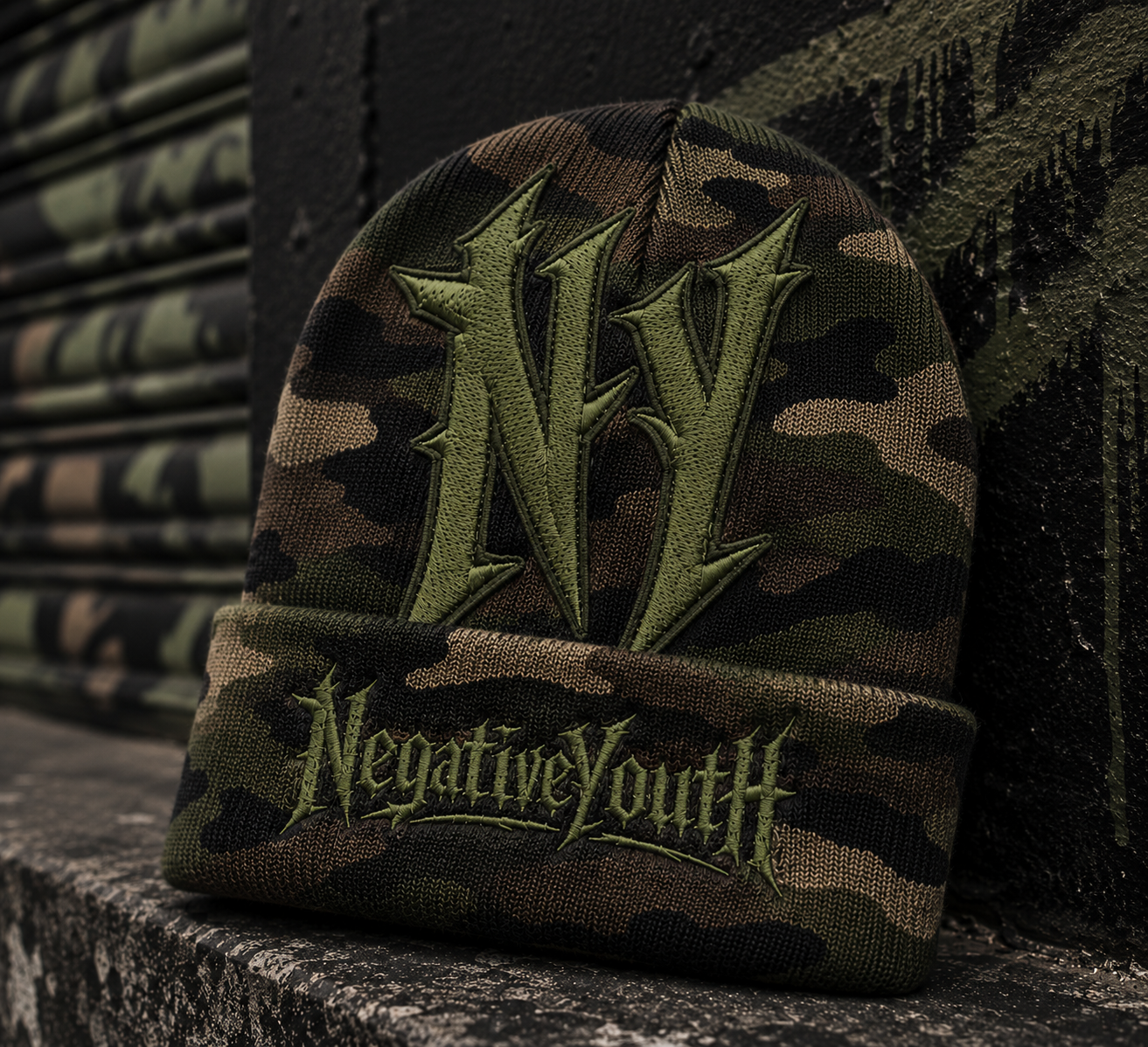 NegativeYouth Folded Jumbo Beanie