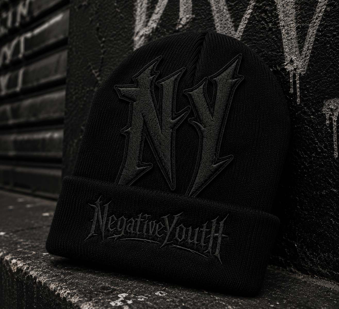 NegativeYouth Folded Jumbo Beanie