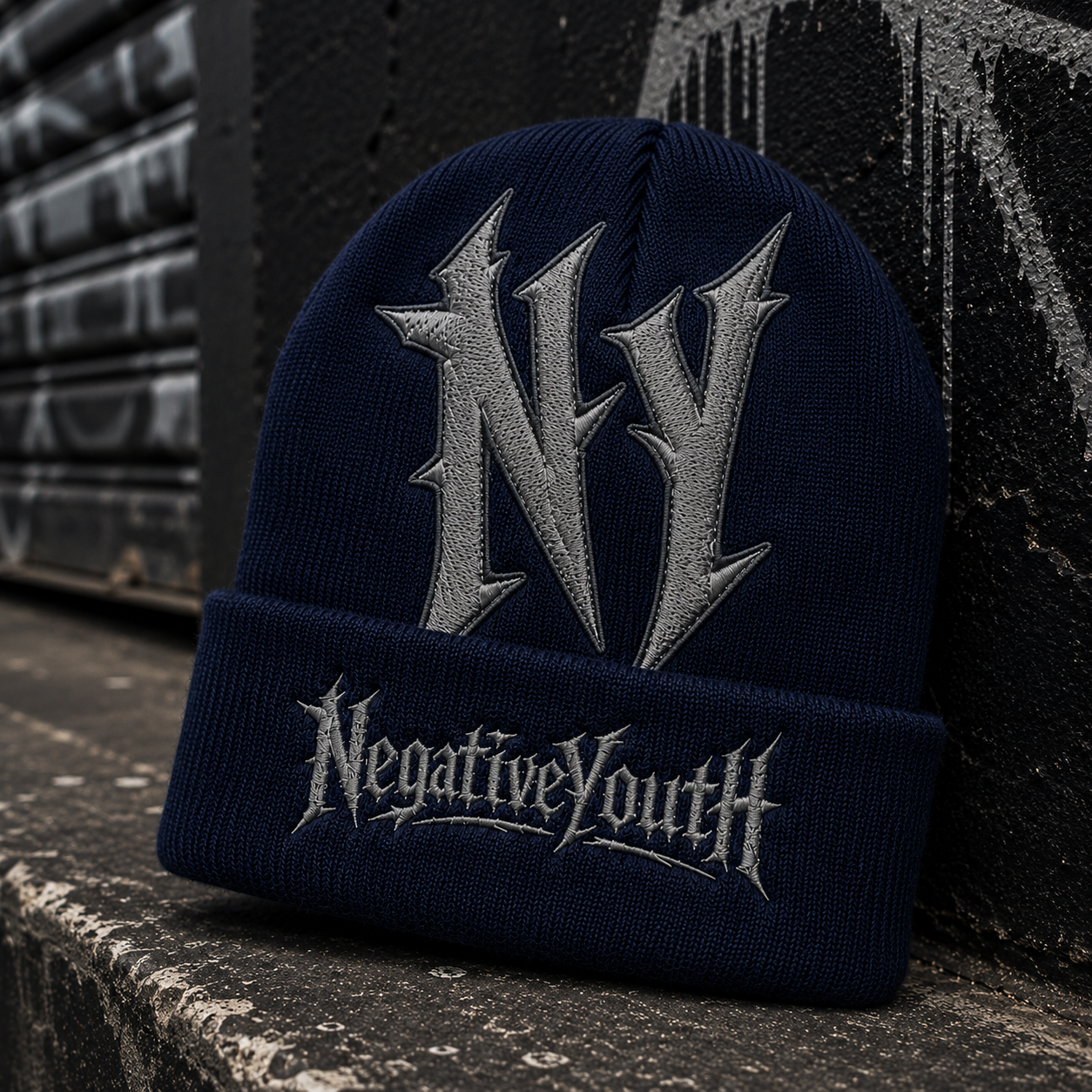 NegativeYouth Folded Jumbo Beanie